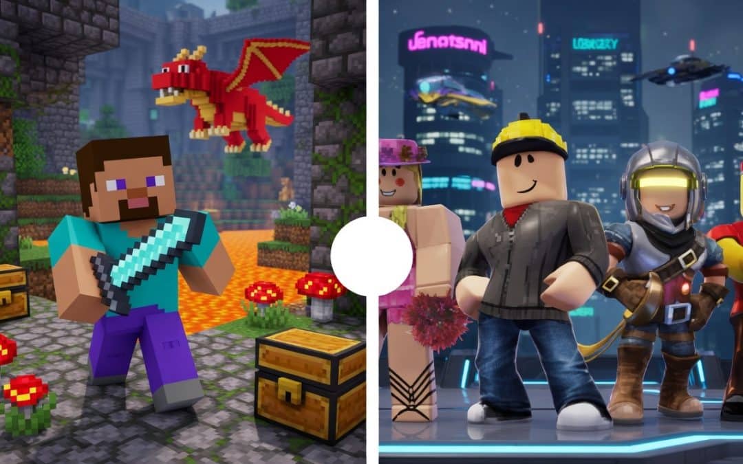Wat zijn de verschillen tussen Minecraft Vs Roblox en welke game is beter?
