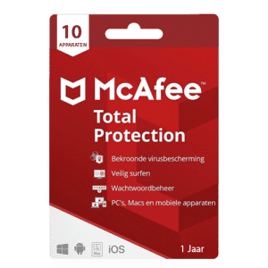 McAfee Total Protection 2022 | Anti virus | 10 apparaten | 1 jaar | Windows/Mac | Nederlands | EU