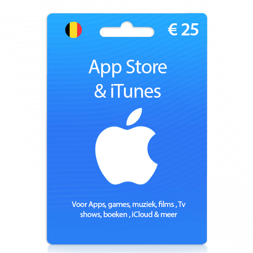 belofte licht dozijn 25 euro iTunes Giftcard BE | itunes kaarten | apple cadeaukaart | Belgie |  Direct geleverd