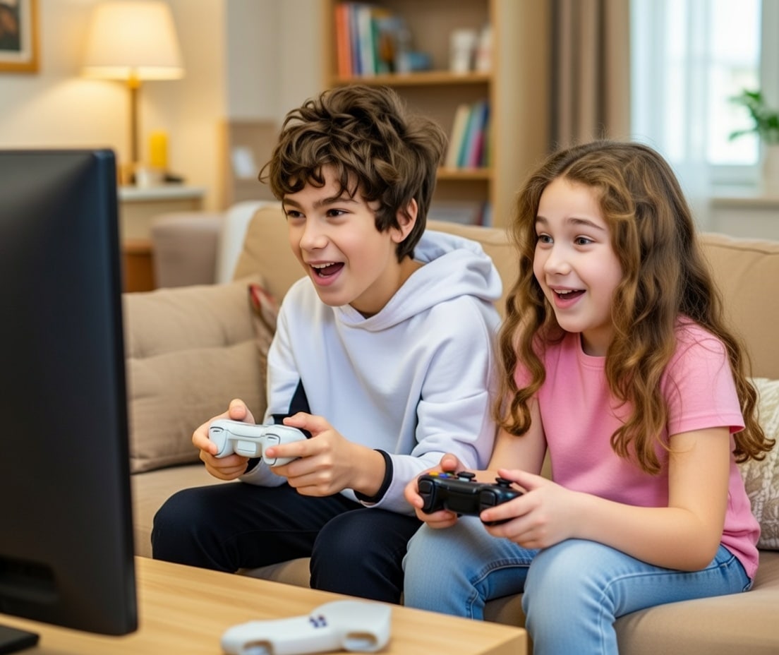 xbox gaming happy kids