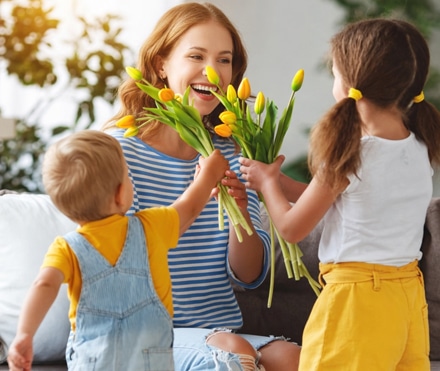 moederdag bloemen kinderen